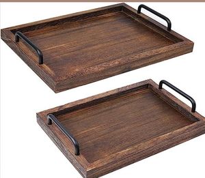 Plateau de service en bois de forme irrégulière, fait main, poli, design minimaliste, couleur unie, pour plats et assiettes - Product Image 5