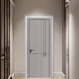 Nueva llegada 100% impermeable habitación interior WPC puerta WPC Panel ensamblar puerta con vidrio esmerilado y Hardware para Villa House - Product Image 2