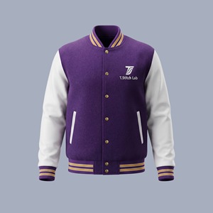 Chaqueta Varsity Unisex de Primera Calidad, Personalizable, Ecológica, Resistente al Viento, con Diseño de Logotipo Personalizado, Nueva Llegada, Botones Cubiertos - Product Image 3