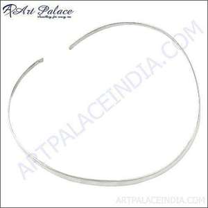 925artpalace 925 Collar de Gargantilla elegante liso de plata esterlina en estilo de moda - Product Image 2