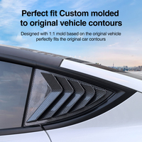 Aérations de fenêtre triangulaires standard pour Tesla Model Y, en ABS, garniture décorative pour vitres latérales, accessoires extérieurs Tesla