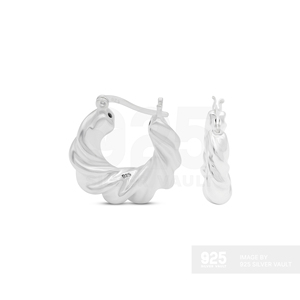 Pendientes de Aro Circulares de Plata 925 de 8.0mm de Diámetro, Calidad Increíble, Venta al Por Mayor - Product Image 2