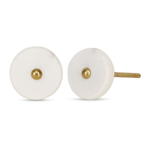 Tiradores de Cajón Decorativos de Mármol Blanco Redondos Hechos a Mano por Shubham, Tiradores de Gabinete de Mármol para Cómoda, Manijas de Puerta de Lujo de Alta Gama - Product Image 2