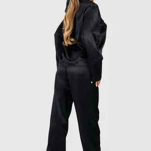 Robe de chambre femme en satin de soie tissé respirant, longue, avec taille élastique, 1 pièce, classique, douce, pour adultes, toutes saisons - Product Image 3