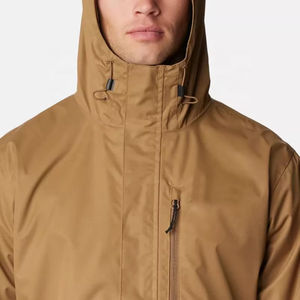 Chaqueta Cortavientos Impermeable con Logotipo Personalizado, Chaqueta Cortavientos con Cierre, Chaqueta de Senderismo para Hombre, Talla Grande - Product Image 6