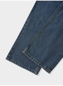2026 HaiYao High Quality Custom Vintage Dark Blue Wash Wide Leg Fit Streetwear Hiphop OEM ODM Cotton Causal Men's <b>Denim</b> Jeansns - Product Image 4