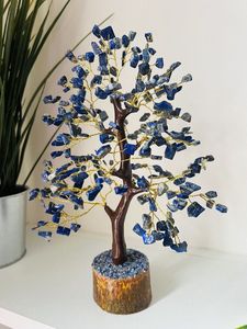 Lapis Lazuli Agate Crystal Tree | Décoration de pierres précieuses de guérison des chakras naturels pour les intérieurs de maison élégants en gros - Product Image 2