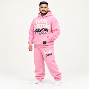 Ensemble de survêtement unisexe personnalisé en molleton avec impression en relief, sweat-shirt à capuche et pantalon de jogging, style streetwear décontracté, ensemble deux pièces assorti pour l'hiver, OEM - Product Image 3