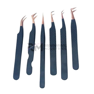 Pince à épiler RMI en acier inoxydable de haute qualité, antistatique et durable, pour extensions de cils, 90 degrés, 12 cm/14 cm - Product Image 2