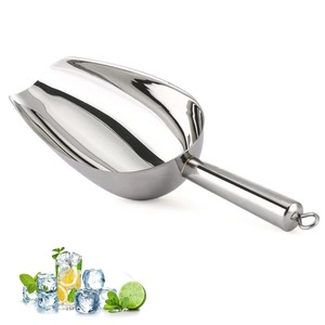 Professional Beverage Scoop Premium Metal <b>Utility</b> Tool Stainless Steel Ice Scoop Minimalist <b>Bar</b> Accessory Reusable Metal Servin - Product Image 2