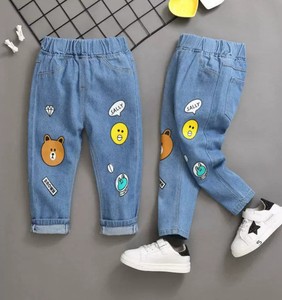 Pantalones Vaqueros de Mezclilla para Niños, Primavera-Otoño, Estilo Desgastado, Color Blanco, Corte Ajustado, 100% Algodón Ecológico - Product Image 3