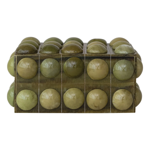 Caja de Almacenamiento Decorativa de Resina de Lujo con Rayas Verdes y Blancas, con Tapa, Diseño de Resina, la Mejor Caja de Regalo para Guardar Anillos - Product Image 2