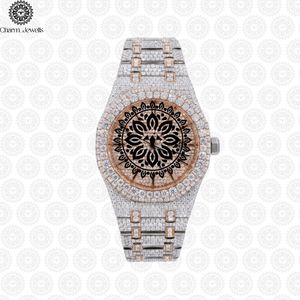 Montre Charm_Jewells en acier inoxydable avec diamants, cadran analogique tonneau, verre saphir, luxe, mode unisexe, fermoir pliant - Product Image 5