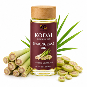 Aceite Esencial de Limoncillo de Tamil Nadu 100% Puro y Natural de Primera Calidad, Destilado al Vapor, para Aromaterapia y Cuidado Facial, Kodai Global Export - Product Image 1