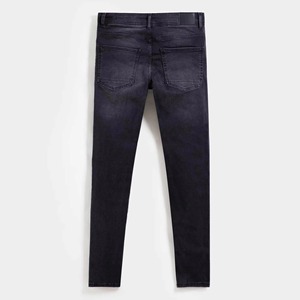 Jean en denim noir 100 % neuf de haute qualité pour homme, coupe super skinny, délavage foncé, extensible, coupe ajustée, moderne, taille S - Product Image 6