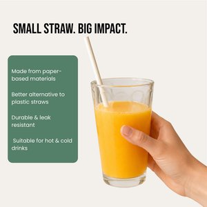 Pajitas de Papel de Bambú de 12 mm para Beber - Paquete de 100 Pajitas Desechables Biodegradables Ecológicas para Jugos, Smoothies y Batidos - Product Image 5