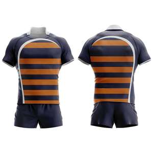 Uniformes de Rugby Personalizados al Por Mayor, 100% Poliéster, Transpirables, Ecológicos, de Secado Rápido, con Logotipo Personalizado, Cómodos y de Venta Caliente - Product Image 5