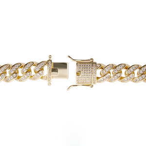 Parure de bijoux en moissanite taille brillant, en argent 925, certifiée GRA, plaquée or et platine, micro-sertie, unisexe, style hip-hop glacé - Product Image 4