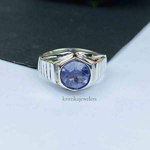 Vente en gros de bagues en argent sterling 925 pour hommes, pierres précieuses d'améthyste naturelle, bagues faites à la main, cadeau de mariage parfait pour elle - Product Image 5