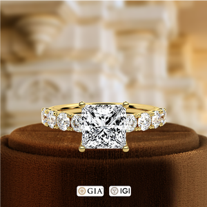 Bague en diamant taille princesse 1,5 carat, certifiée IGI, bague d'anniversaire, bague de fiançailles en or blanc 14 carats, cadeau spécial pour une personne spéciale - Product Image 2