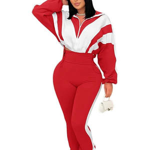 Conjunto Deportivo de 2 Piezas para Mujer, Sudadera con Cremallera Completa de Manga Larga, Chaqueta Corta y Leggings, Conjuntos para Hacer Ejercicio - Product Image 3