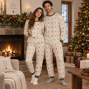 <b>Family</b> <b>Matching</b> Long Pants Set Christmas <b>Family</b> Long Sleeve Sleepwear Christmas Women Loungewear Set OEM Supplier Women Apparel - Product Image 1