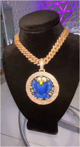 Pendentif photo personnalisé Hip Hop, médaillon photo serti de moissanite, cadre en argent 925 pour homme et femme - Product Image 3