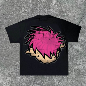 เสื้อยืดพิมพ์ลายผู้ชายไซส์ใหญ่คุณภาพสูง ผ้าฝ้าย 100% ทรงหลวม น้ำหนัก 300 กรัม ระบายอากาศได้ดี แขนสั้น ไม่เป็นขุย - Product Image 6
