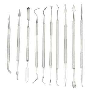 12 Pcs Manual Stainless Steel Dental Wax Carving Tools Set with Ergonomic Grip and Surgical Instruments by <b>Blush</b> surgical - Product Image 4
