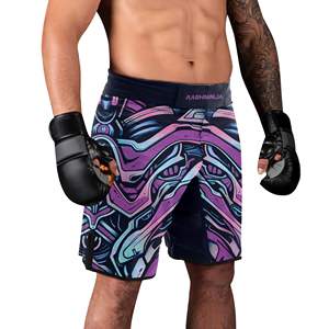 Men MMA Shorts Theme Print <b>Elastic</b> Waist Gym Training Kickboxing Lightweight Quick Dry Colorful top mens mma martial arts - Product Image 4