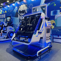 Machine de jeu de montagnes russes à rotation à 360 degrés en réalité virtuelle pour enfants et adultes, facile à utiliser, pour deux joueurs