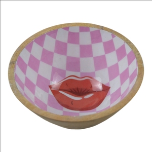 ชามผลไม้ไม้ดีไซน์ทันสมัย เหมาะสำหรับตกแต่งโต๊ะอาหารโรงแรมและร้านอาหาร ชามสลัดเคลือบลายธีม LGBTQ อุปกรณ์ตกแต่งสีรุ้ง - Product Image 6