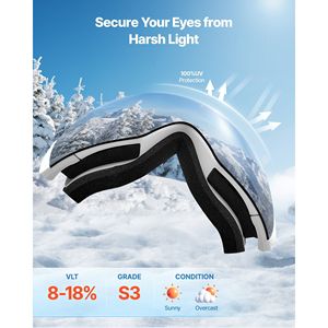 Occhiali da Sci Senza Montatura per Uomo, Donna e Giovani con Lenti Sferiche Rosa Revo, Antiappannamento OTG, Montatura in TPU Ventilata - Product Image 3