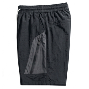 Shorts Bermuda Sportifs pour Hommes à Taille Mi-Haute avec Cordon de Serrage, Couleur Unie, Séchage Rapide, avec Poches Zippées - Product Image 3