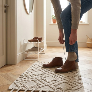 Alfombras Medianas Antideslizantes, Resistentes a las Arrugas, de Pelo Corto, Anti-Fatiga, Reversibles, de Yute Trenzado, Ecológicas, Aptas para Mascotas, con Diseño Floral - Product Image 5