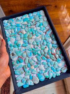 Larimar Quartz Gemstone AAA Grade Oval/<b>Cushion</b> Cut Third Party Certified Untreated Custom Sizes MH GEMS Jewelry Making - Product Image 2