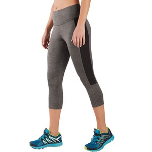 Leggings Capri Deportivos para Mujer, Hechos a Medida, de Poliéster y Elastano, 220g, Color Sólido, Cintura Elástica, para Yoga y Gimnasio - Product Image 4