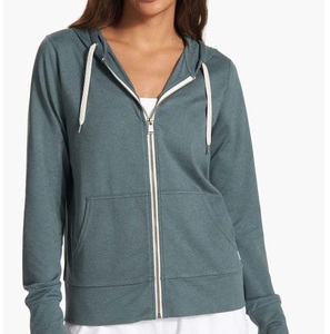 High Quality 100% Cotton Womens Winter Hoodies Streetwear Oversized Zip-Up Custom Made Logo <b>Fleece</b> <b>Zipper</b> Up Hoodies Breathable - Product Image 2