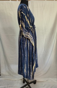 Nuevo Vestido Maxi Kaftan Oversize Tie Dye para Mujer, Estilo Holgado para Vacaciones con Silueta Fluida y Cómodo Kaftan Azul - Product Image 4