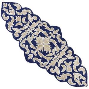 Designer Seed Beads Embroidery <b>Table</b> <b>Runner</b> With Custom Pattern Artwork Boho Style Beaded Embroidered <b>Table</b> <b>Runner</b> For Rusti - Product Image 1