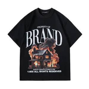 Camisetas de Manga Corta para Hombre, 100% Algodón, Estampado Digital, Estilo Hip Hop, 260 g/m², Verano 2026, Venta al Por Mayor, OEM - Product Image 4