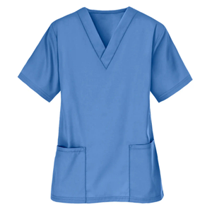 Uniforme de Enfermería para Mujer, Estilo Doctora, 2 Piezas, Color Azul Cielo, Personalizado para Hospital - Product Image 5