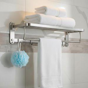 High Quality Premium Wall Mounted Towel Rack Stainless Steel <b>Bathroom</b> Towel Corrosion Free Resistant <b>Accessory</b> for <b>Bathroom</b> - Product Image 2