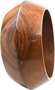 SOFIYA CRAFT Juego de Brazaletes Étnicos Católicos de Madera para Mujer con Detalles de Cadena y Tachuelas Chapadas en Oro, Joyería Clásica Redonda Marrón para Regalo - Product Image 3