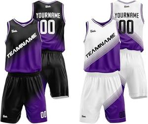 Ensemble de maillots et shorts de basket-ball personnalisés sublimés, respirants, pour l'entraînement sportif - Product Image 6