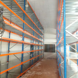 Système d'étagères industrielles robustes en acier, modulaire et extensible, avec roues et étagères empilables - Rangement réglable - Product Image 1