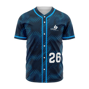 Custom Baseball Softball Jersey Sublimation Full <b>Button</b> <b>Half</b> Sleeve Uniform <b>Shirt</b> Team Sportswear Youth Men Women Design - Product Image 4