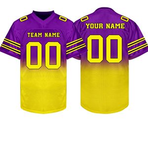 Maillot de football américain vintage streetwear, coupe oversize en mesh, sublimation, tenue décontractée pour équipe, chemise coupe carrée - Product Image 1