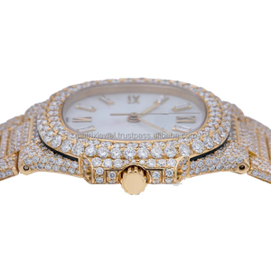 นาฬิกาเพชรสไตล์ฮิปฮอปประดับเพชรคุณภาพระดับพรีเมี่ยมจาก VVS Moissanite - Product Image 3