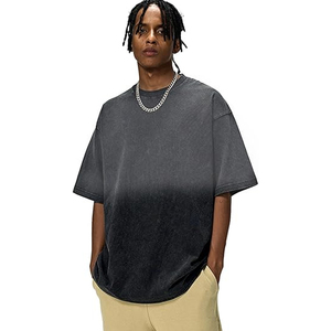 Premium Unisex 100% Cotton Eco-Friendly Washed T-Shirt Custom O-Neck <b>Blank</b> Heavy <b>Weight</b> Printing Solid Pattern Oversized Men - Product Image 3